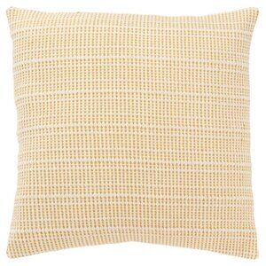 Rizzy Home Soft Textured Gold & White Stripes Zippered Accent Throw Pillow Cover